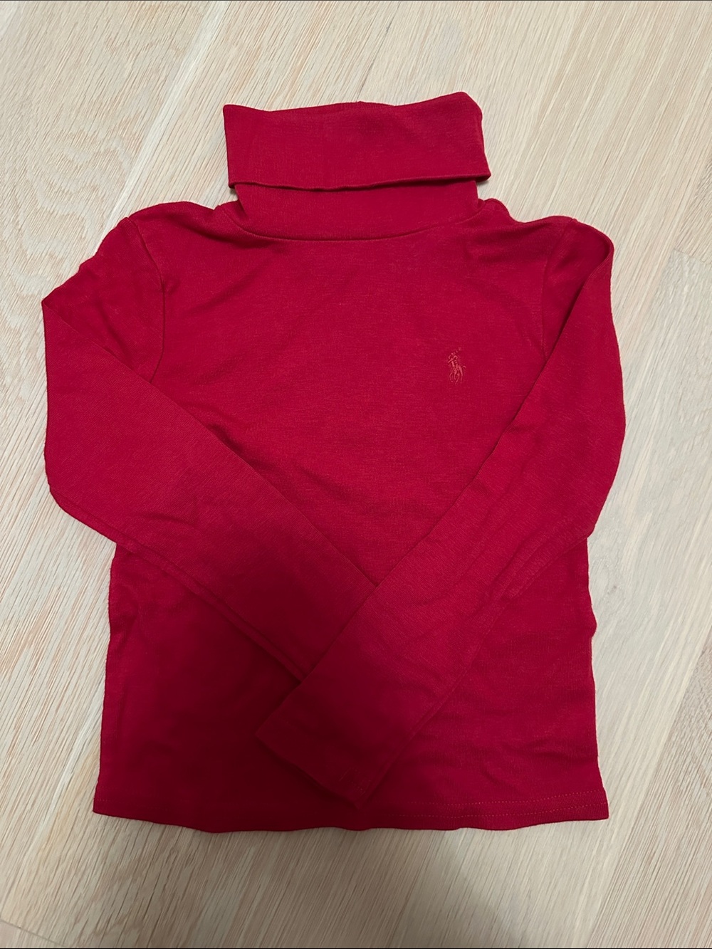 Polo by Ralph Lauren Red Girls Long Sleeve Turtleneck Top